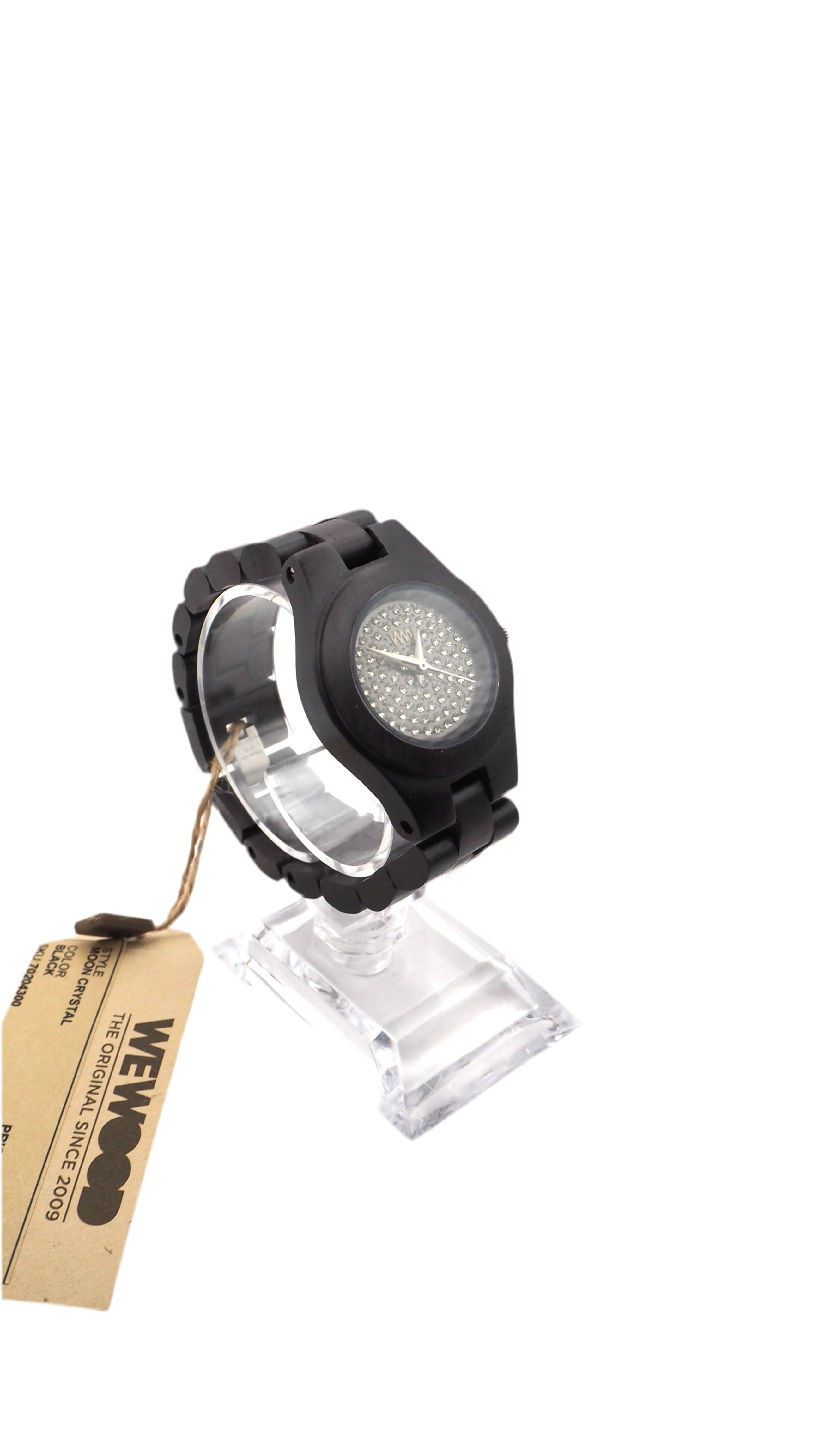 Wewood Moon Crystal Black 70204300 Damenuhr Holz Neu OVP