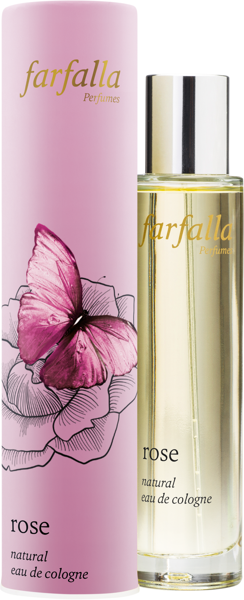 Rose, Natural Eau de Cologne, farfalla