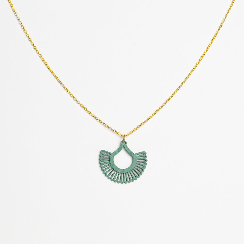 Halskette mit Holzanhänger - 'Boho'