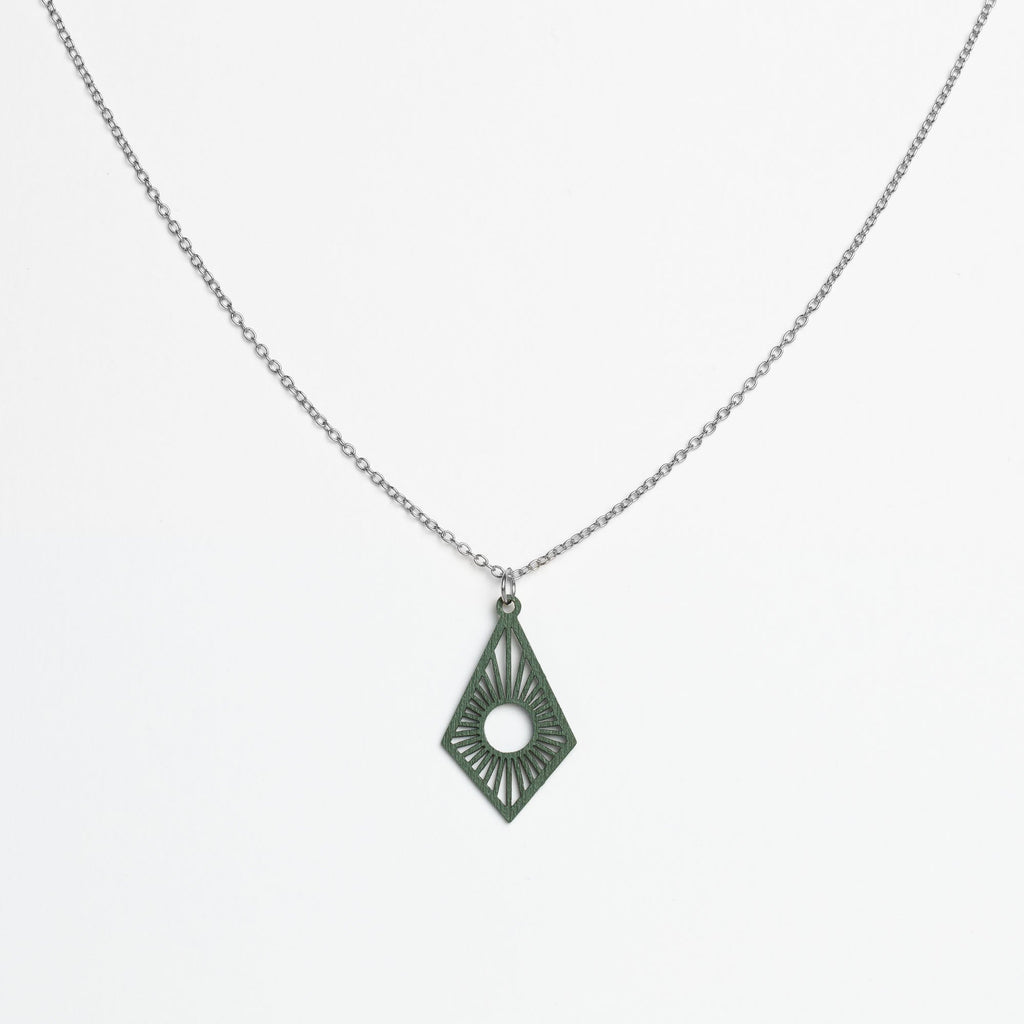 Halskette mit Holzanhänger - 'Sunrise'