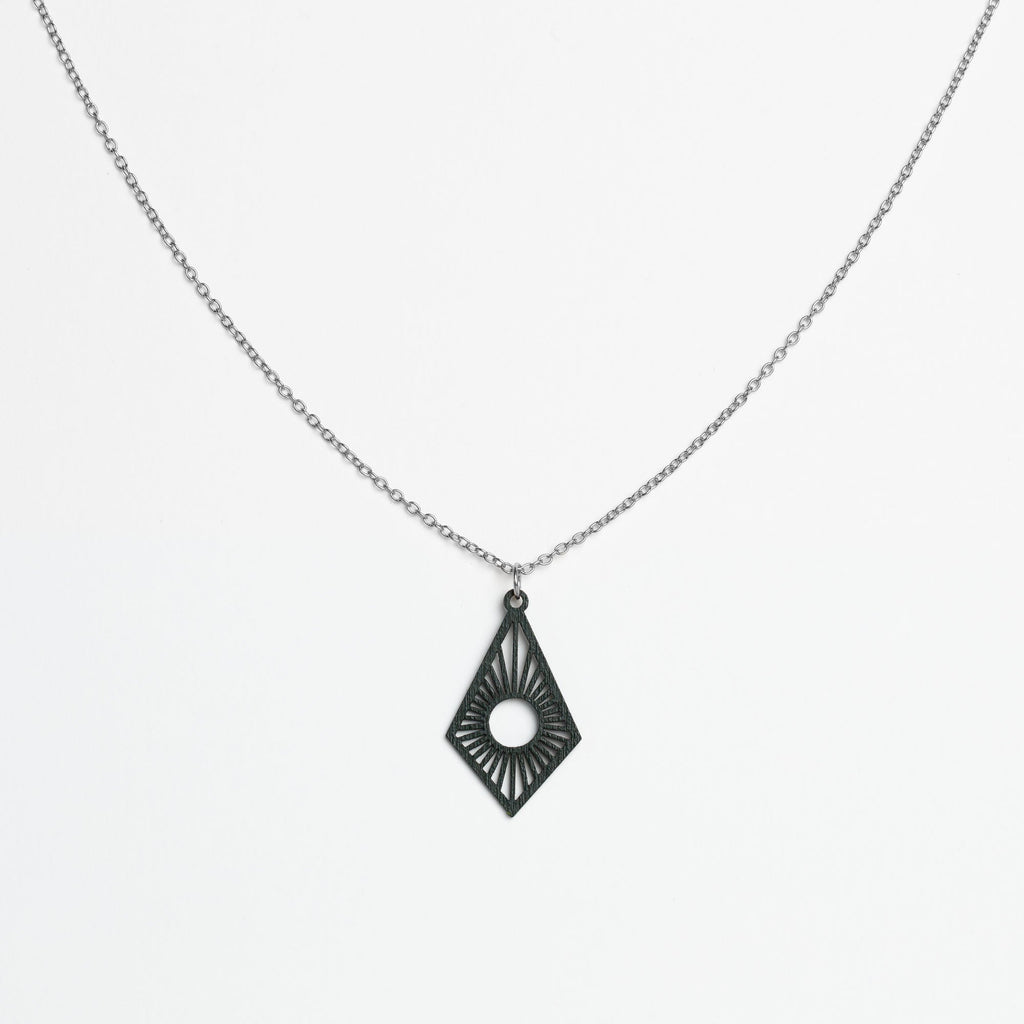 Halskette mit Holzanhänger - 'Sunrise'