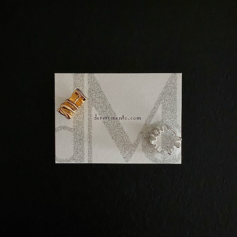 ANASTASIA Foil Pleat Hoop Earrings