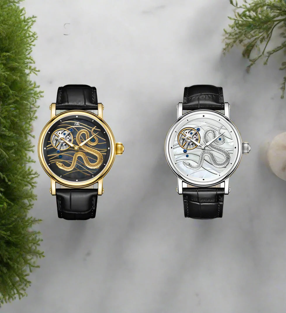 Shanghai Golden snake carrousel Tourbillon hand wound limited edition timepiece