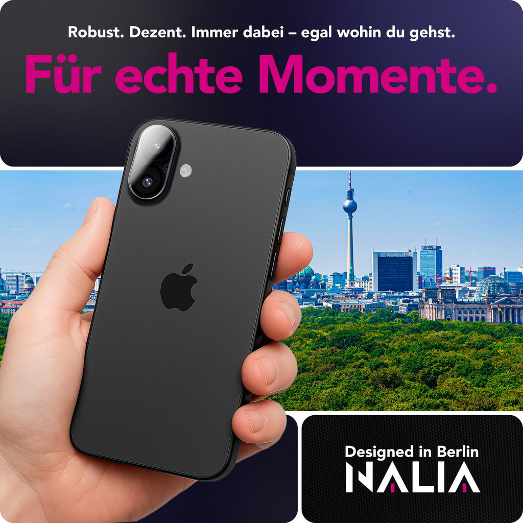 NALIA Kameraglas Focus.X2 MAX für Apple iPhone 17 (Klarer Kameraschutz) – 2er Set, 9H Schutzglas mit Anti-Reflex Ringen, Selbstklebend, Kompletter Linsen-Schutz, Hüllen geeignet