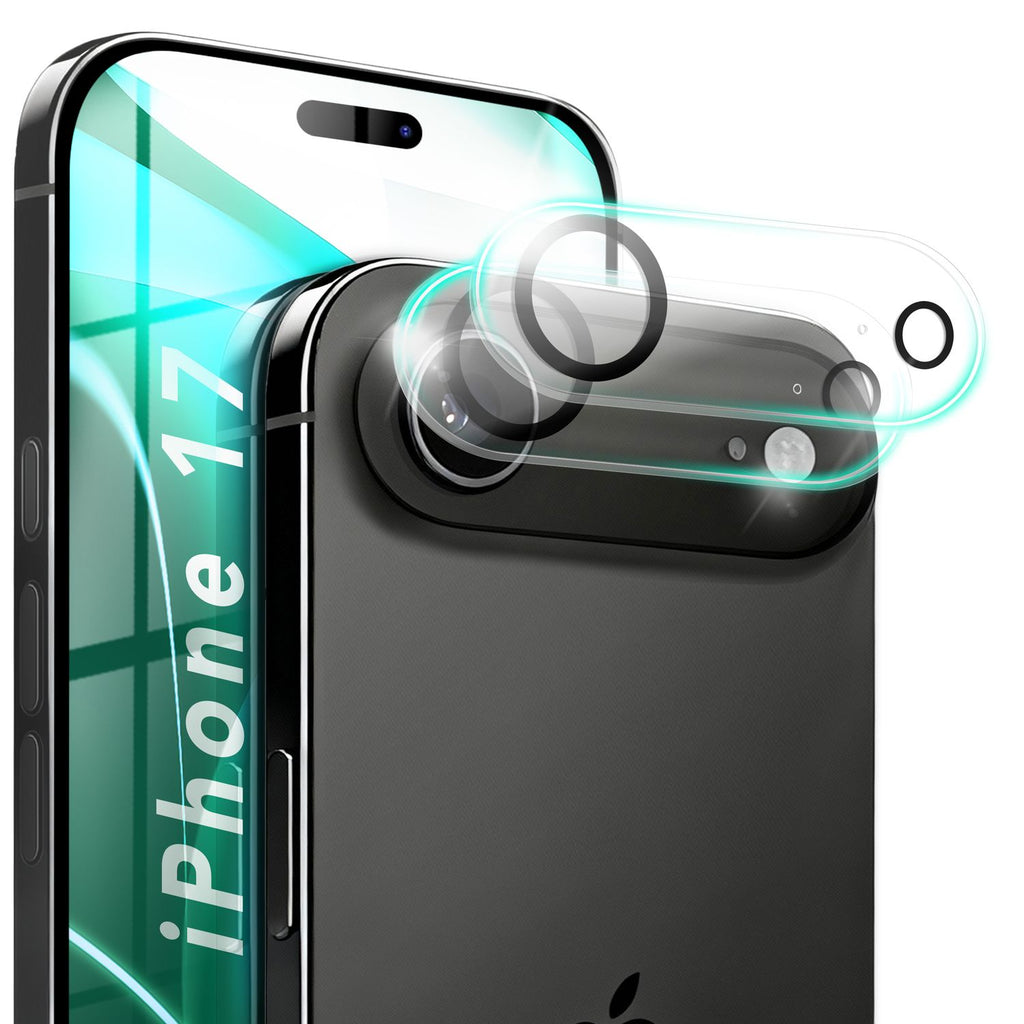 NALIA Kameraglas Focus.X2 MAX für Apple iPhone 17 Air (Klarer Kameraschutz) – 2er Set, 9H Schutzglas mit Schwarzring-Technologie, Volle Objektiv-Abdeckung, Fotoecht, für Hüllen