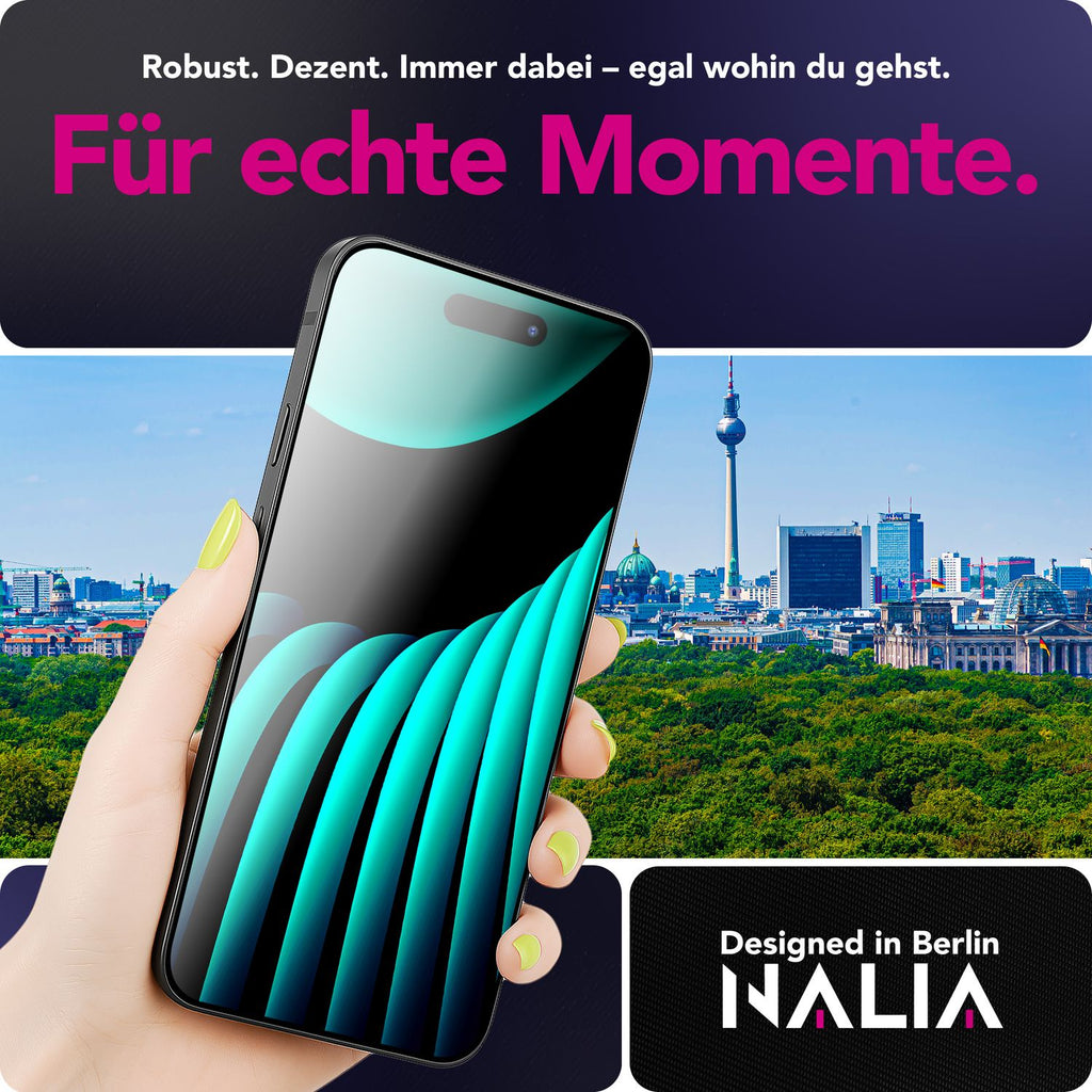NALIA Display Glas ArmorGlassX für Apple iPhone 17 Air (super klarer Displayschutz) - 2x Schutzglas 9H Härte, Kratzfest, Case-friendly, Touch-sensitiv, Oleophob, schwarzer Rahmen