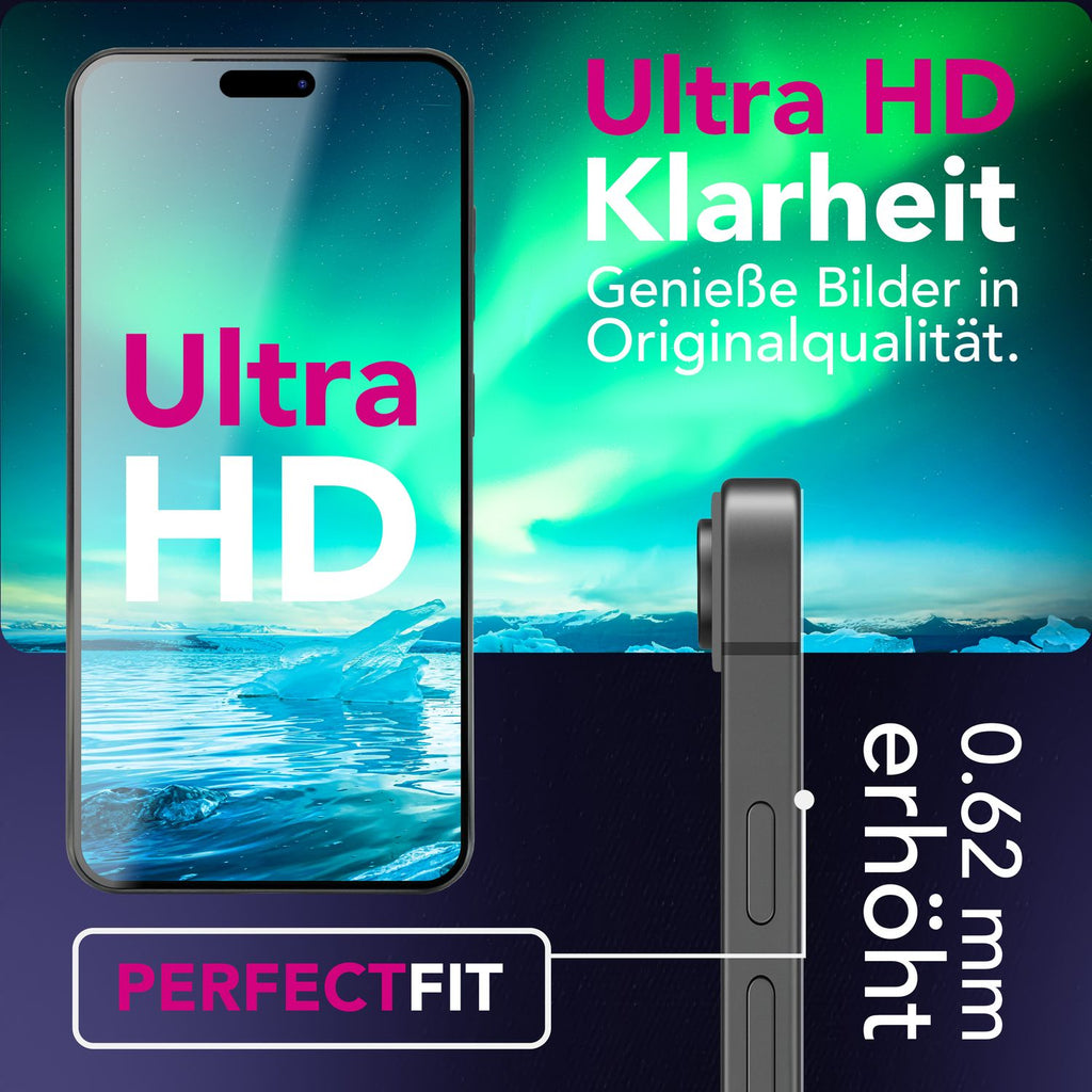 NALIA Display Glas ArmorGlassX für Apple iPhone 17 Air (super klarer Displayschutz) - 2x Schutzglas 9H Härte, Kratzfest, Case-friendly, Touch-sensitiv, Oleophob, schwarzer Rahmen