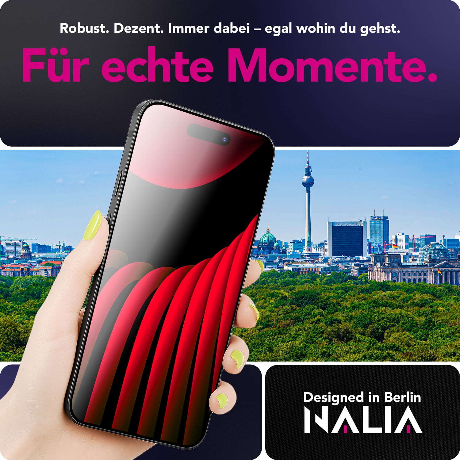 NALIA Display Glas ArmorGlassX für Apple iPhone 17 Pro (super klarer Displayschutz) - 2x Schutzglas 9H Härte, Kratzfest, Oleophob, Anti-Flecken, Case-kompatibel, schwarzer Rahmen