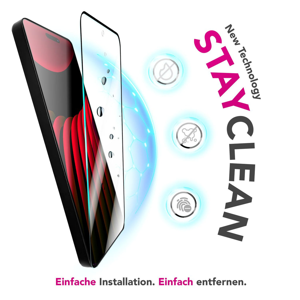 NALIA Display Glas ArmorGlassX für Apple iPhone 17 Pro (super klarer Displayschutz) - 2x Schutzglas 9H Härte, Kratzfest, Oleophob, Anti-Flecken, Case-kompatibel, schwarzer Rahmen