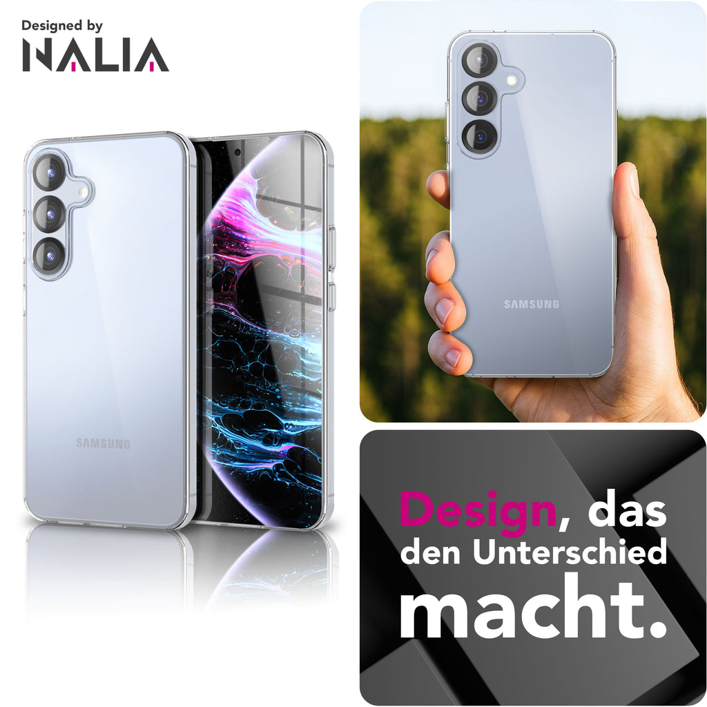 NALIA Hülle AirFlex für Samsung Galaxy S25 FE (Kristallklare Silikonhülle) - Transparentes TPU Case, Anti-Gelb Effekt, Schlank & Leicht, Kratzfest & Griffig, Crystal Clear Cover