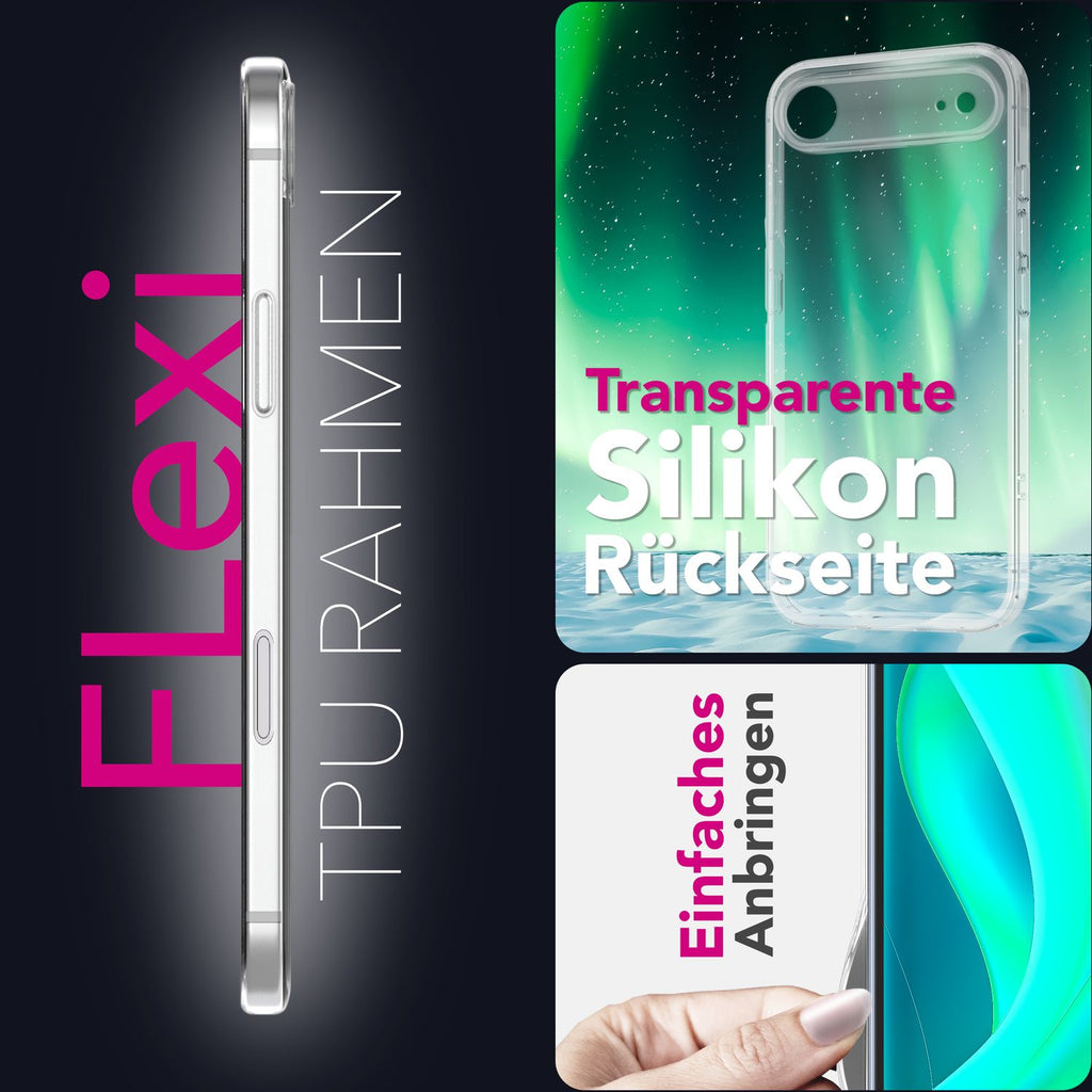 NALIA Hülle AirFlex für Apple iPhone 17 Air (Kristallklare Silikonhülle) - Transparente TPU Schutzhülle, Durchsichtig & Anti-Gelb, Schlank & Flexibel, Dezenter Kratzschutz