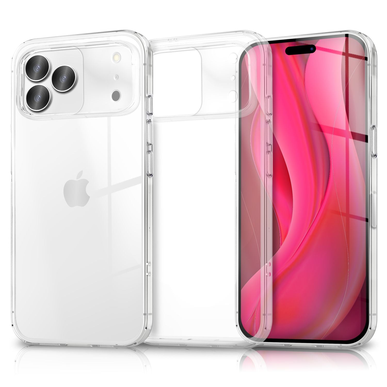 NALIA Hülle AirFlex für Apple iPhone 17 Pro (Kristallklare Silikonhülle) - Transparentes TPU Cover, Schlank & Leicht, Anti-Gelb Effekt, Kratzfest & Robust, Clear Design Handyhülle