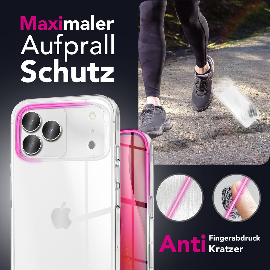 NALIA Hülle AirFlex für Apple iPhone 17 Pro (Kristallklare Silikonhülle) - Transparentes TPU Cover, Schlank & Leicht, Anti-Gelb Effekt, Kratzfest & Robust, Clear Design Handyhülle