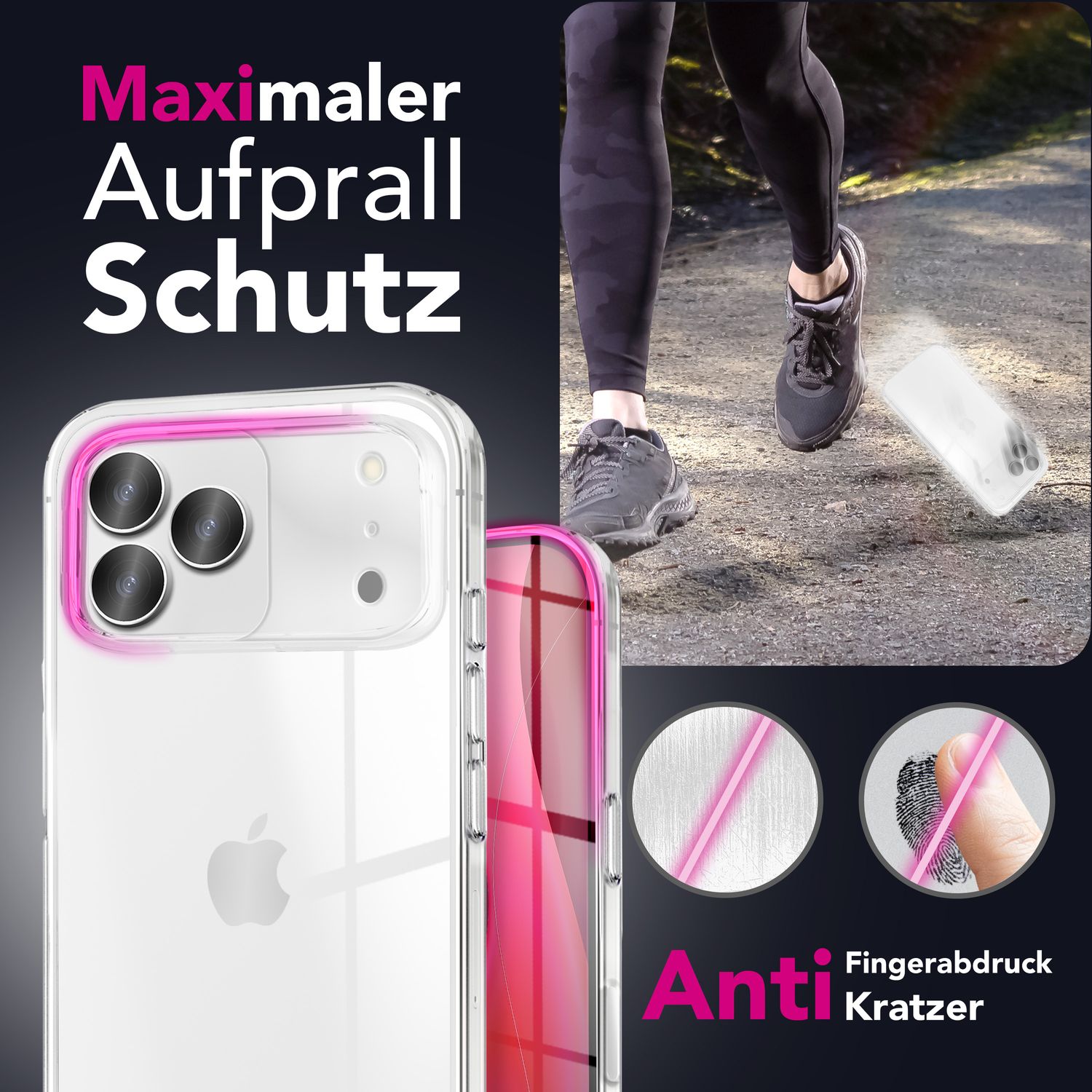 NALIA Hülle AirFlex für Apple iPhone 17 Pro (Kristallklare Silikonhülle) - Transparentes TPU Cover, Schlank & Leicht, Anti-Gelb Effekt, Kratzfest & Robust, Clear Design Handyhülle
