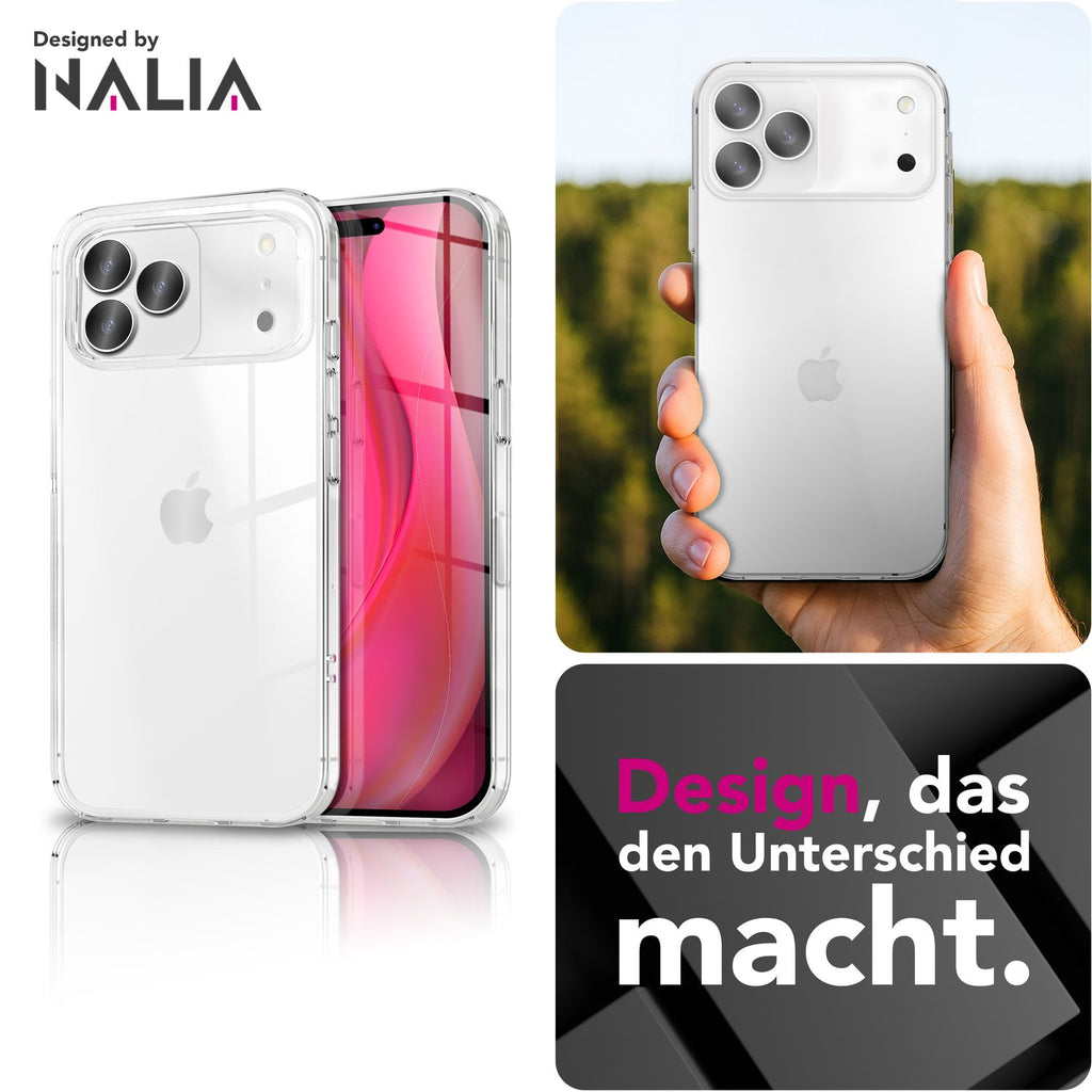 NALIA Hülle AirFlex für Apple iPhone 17 Pro (Kristallklare Silikonhülle) - Transparentes TPU Cover, Schlank & Leicht, Anti-Gelb Effekt, Kratzfest & Robust, Clear Design Handyhülle