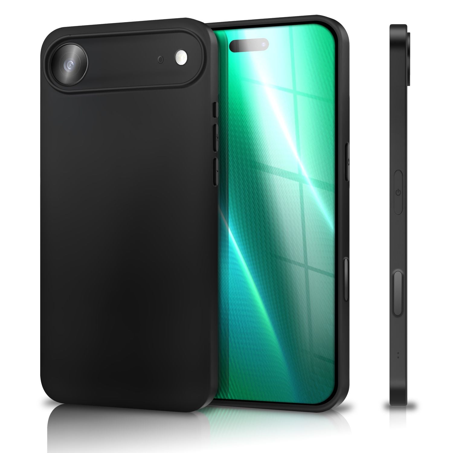 NALIA Hülle Strider für Apple iPhone 17 Air (Mattes Slim-Case) - Ultradünn 1,28mm, Soft-Touch TPU Cover, Geschlossene Tastenabdeckung, Anti-Fingerprint, Handy Schutzhülle - Schwarz