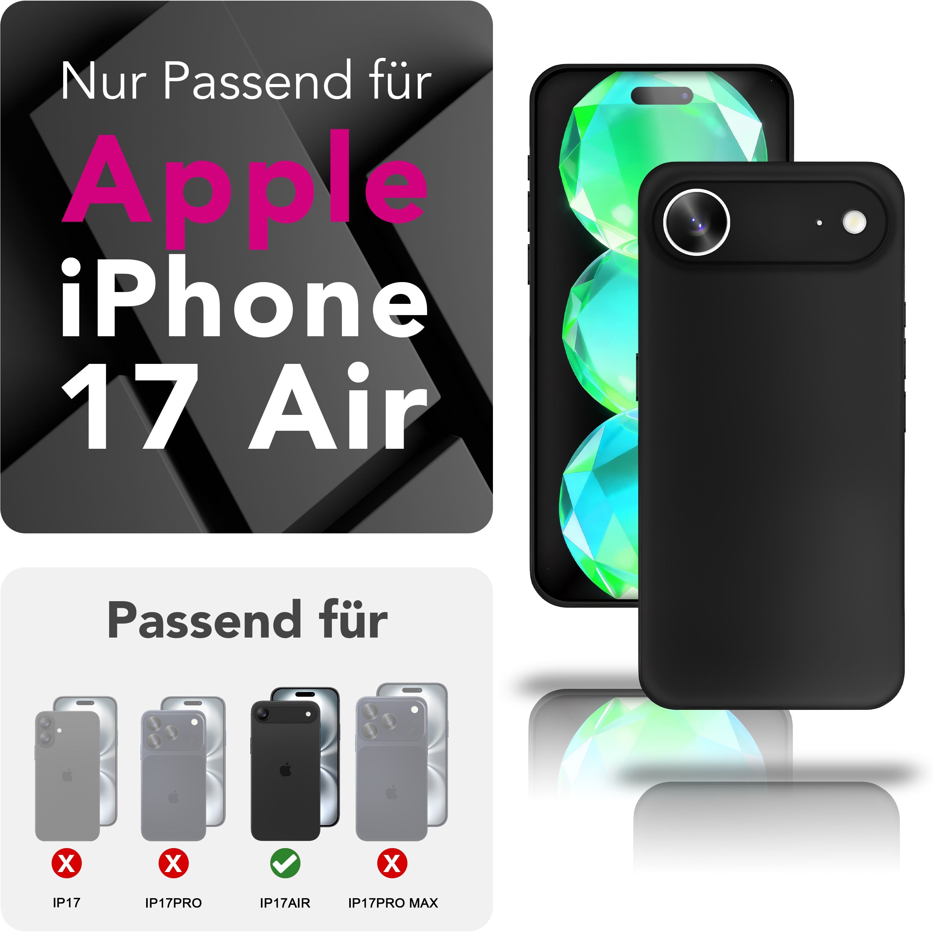 NALIA Hülle Phantom für Apple iPhone 17 Air (Extrem Dünn) - Ultraflaches 0,3mm Hardcase, Mattiert & Anti-Fingerprint, Slim Design Cover, Federleichte Schutzhülle