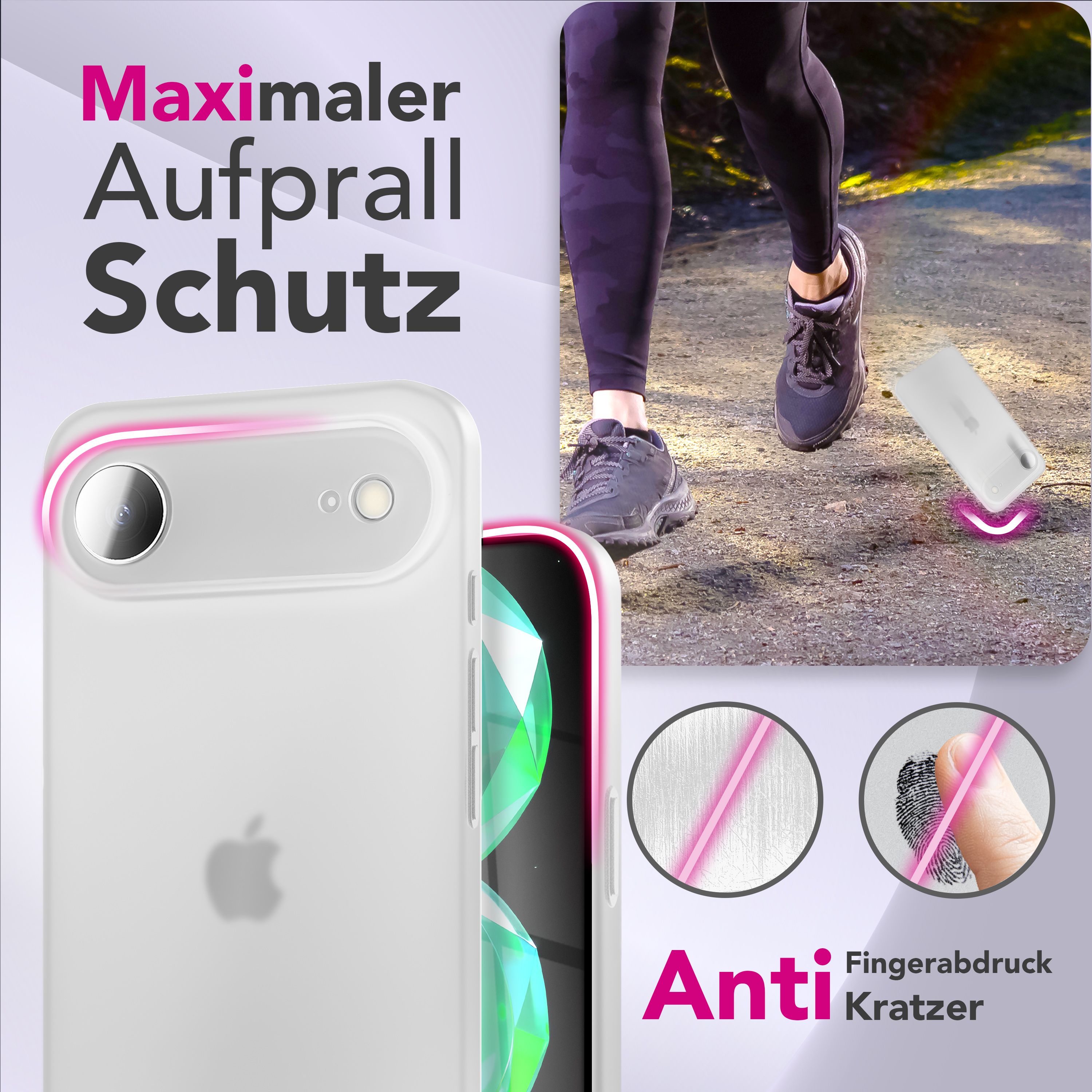 NALIA Hülle Phantom für Apple iPhone 17 Air (Extrem Dünn) - Ultraflaches 0,3mm Hardcase, Mattiert & Anti-Fingerprint, Slim Design Cover, Federleichte Schutzhülle