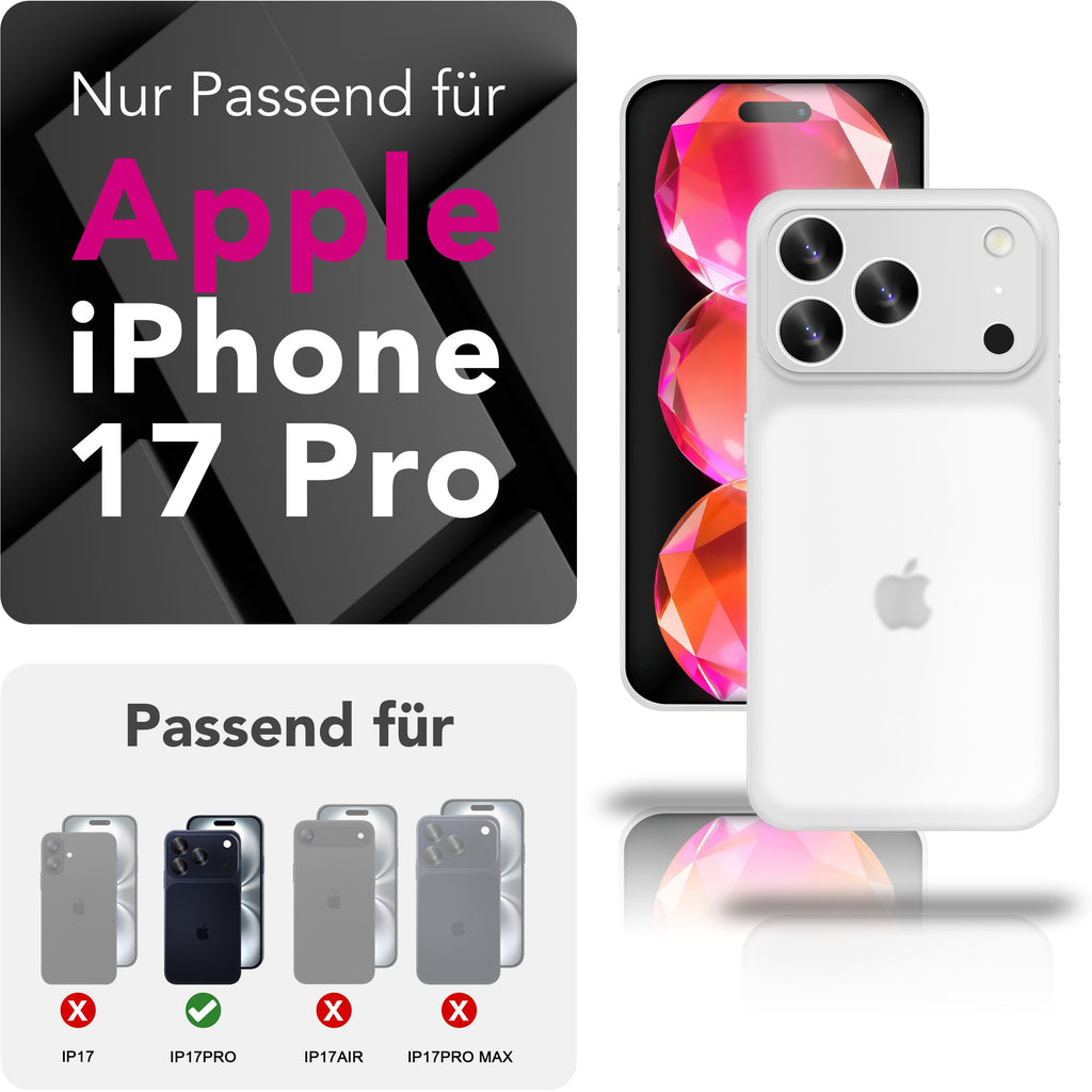 NALIA Hülle Phantom für Apple iPhone 17 Pro (Extrem Dünn) - Ultradünnes 0,3mm Case, Matte Anti-Schlieren Oberfläche, Slim Fit Hardcover, Minimalistische Handyhülle