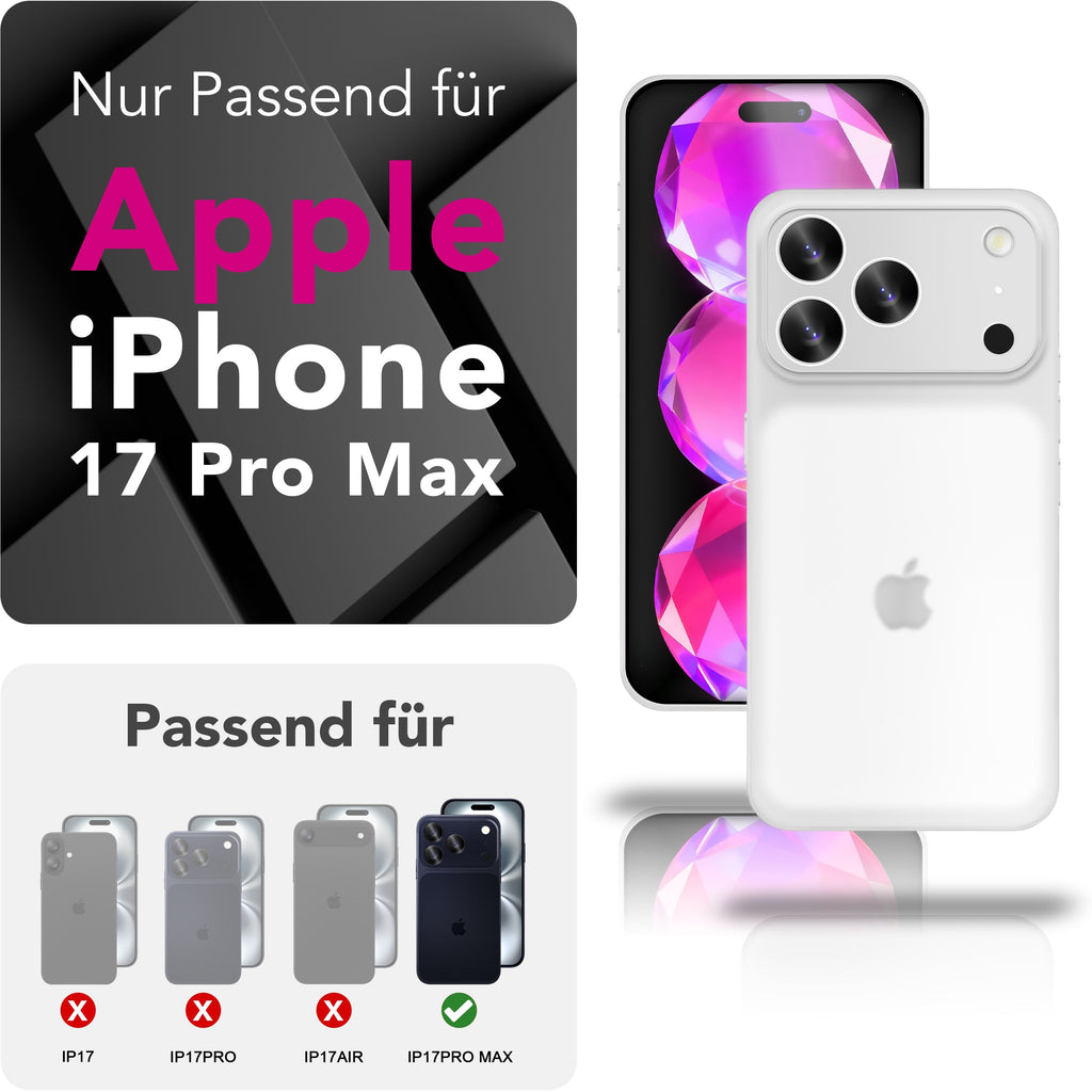 NALIA Hülle Phantom für Apple iPhone 17 Pro Max (Extrem Dünn) - 0,3mm Ultra-Thin Hardcase, Mattiert & Anti-Schlieren Finish, Federleichte Handyhülle, Slim Cover