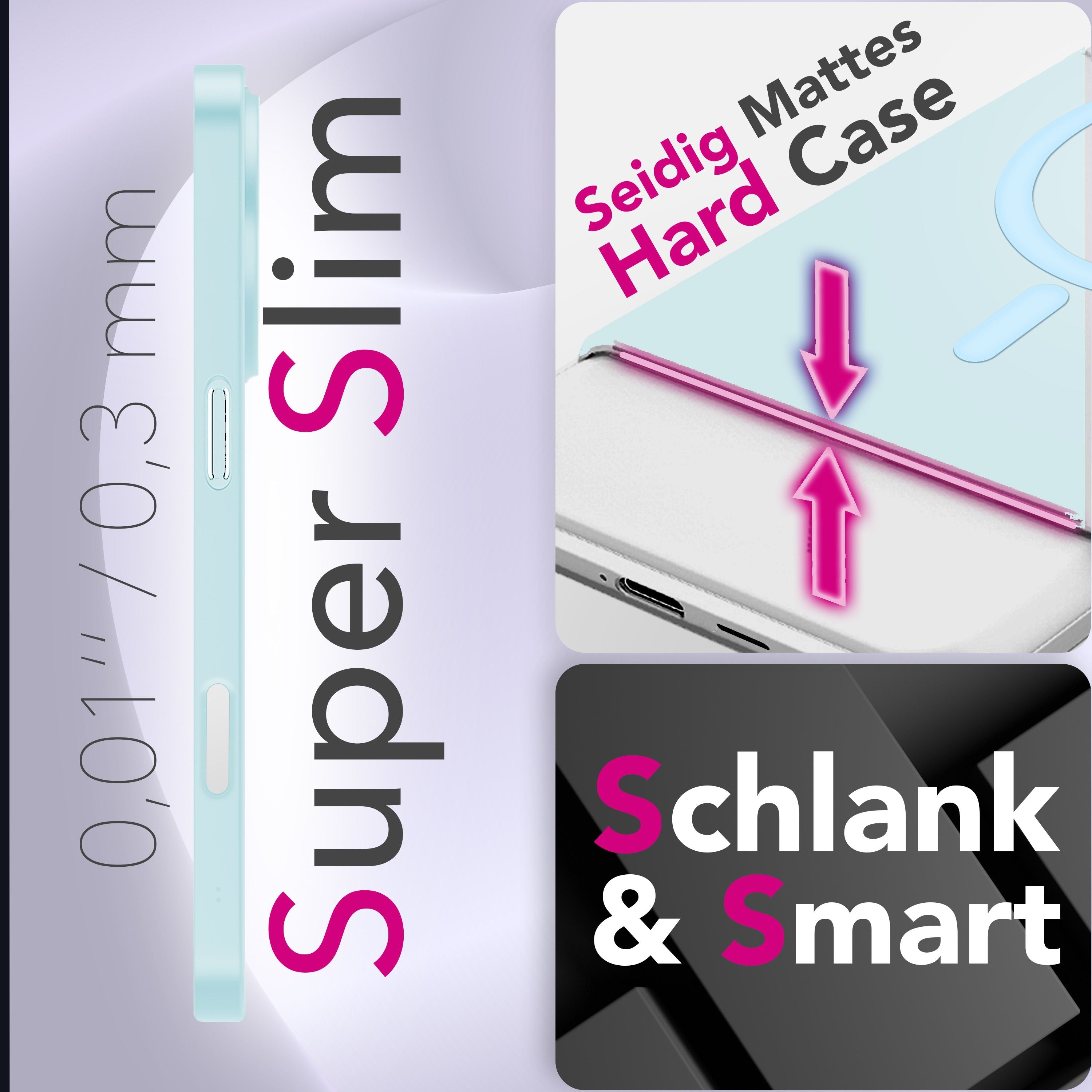 NALIA MagSafe Hülle Thinix für Apple iPhone 17 (Extrem Dünn mit MagPower) - 0,3mm Ultra-Slim Hardcase, Semi-Transparent, Matt & Anti-Fingerprint, Minimalistisch