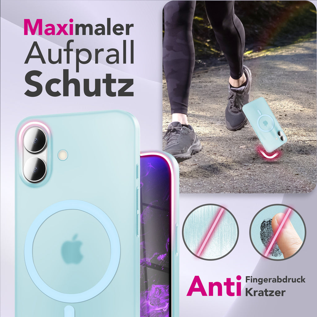 NALIA MagSafe Hülle Thinix für Apple iPhone 17 (Extrem Dünn mit MagPower) - 0,3mm Ultra-Slim Hardcase, Semi-Transparent, Matt & Anti-Fingerprint, Minimalistisch