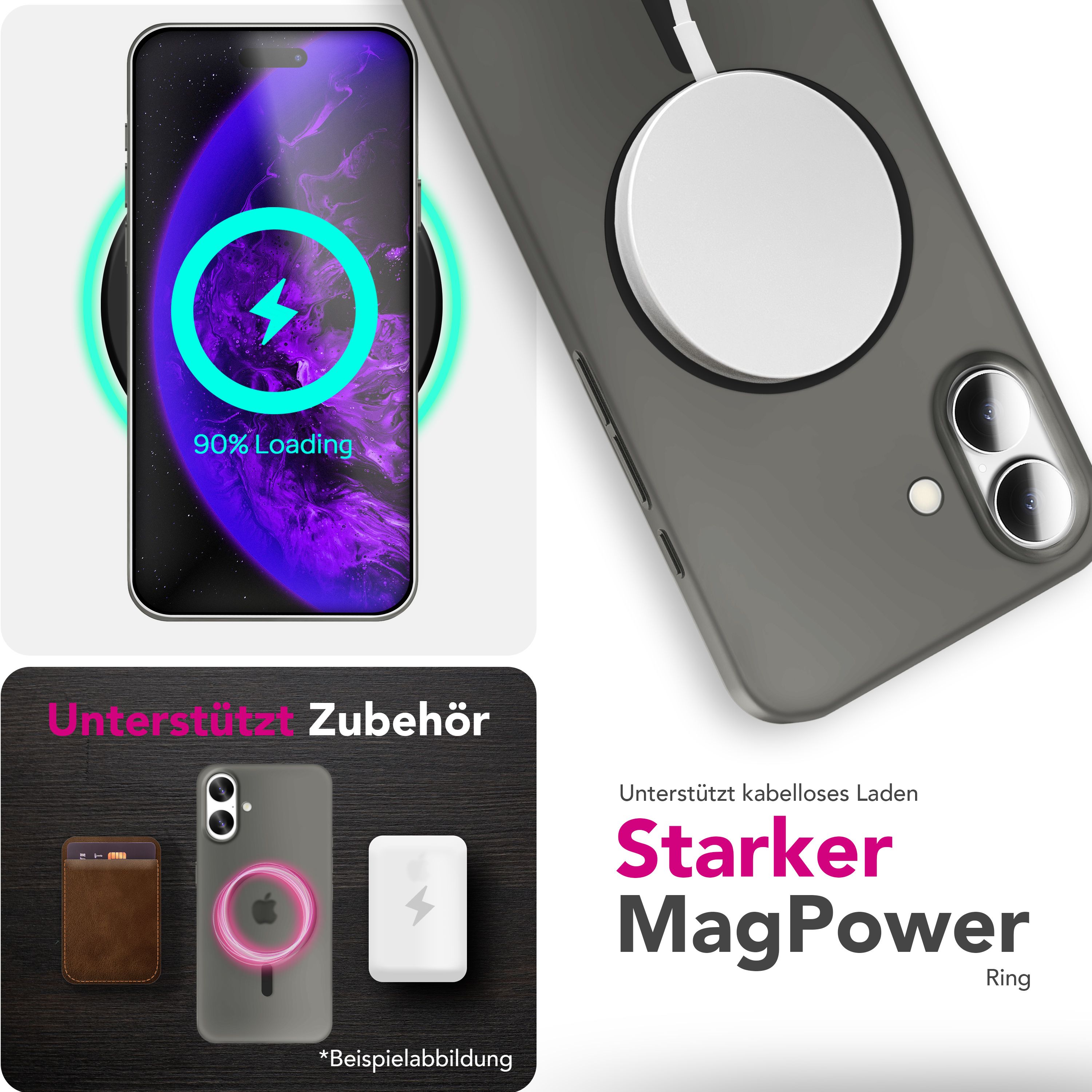 NALIA MagSafe Hülle Thinix für Apple iPhone 17 (Extrem Dünn mit MagPower) - 0,3mm Ultra-Slim Hardcase, Semi-Transparent, Matt & Anti-Fingerprint, Minimalistisch