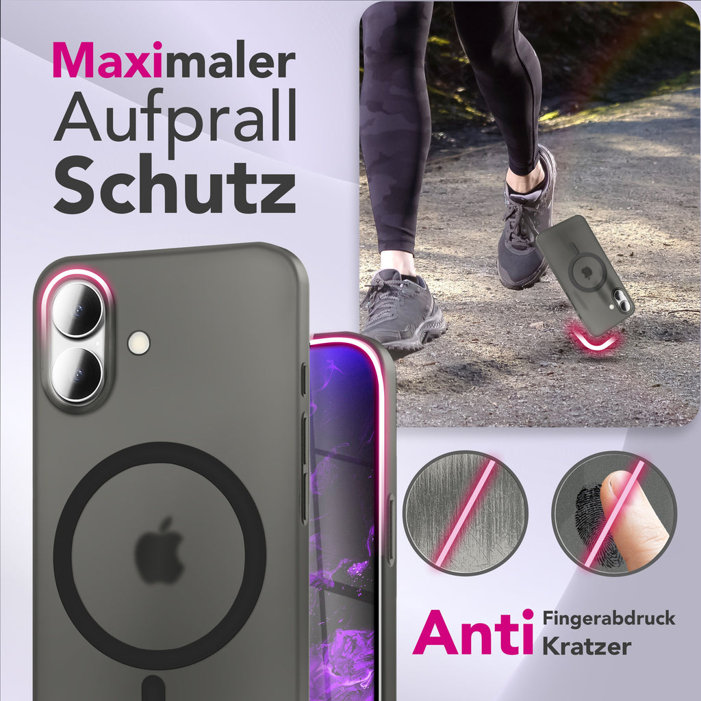 NALIA MagSafe Hülle Thinix für Apple iPhone 17 (Extrem Dünn mit MagPower) - 0,3mm Ultra-Slim Hardcase, Semi-Transparent, Matt & Anti-Fingerprint, Minimalistisch