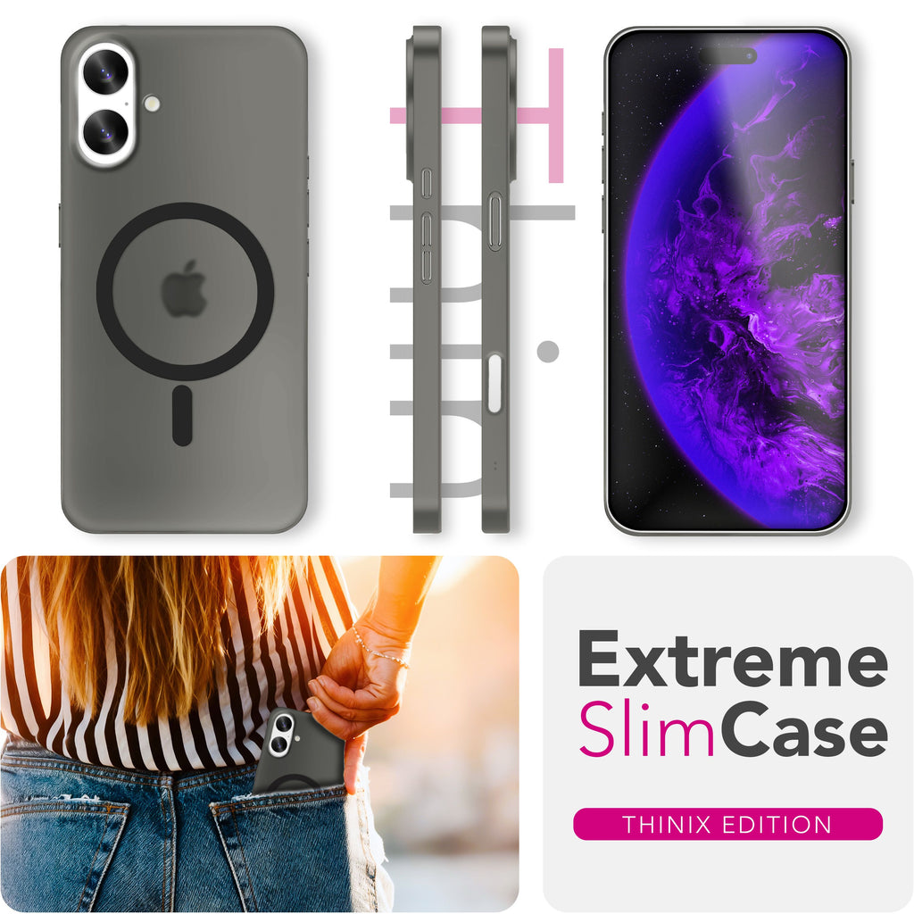 NALIA MagSafe Hülle Thinix für Apple iPhone 17 (Extrem Dünn mit MagPower) - 0,3mm Ultra-Slim Hardcase, Semi-Transparent, Matt & Anti-Fingerprint, Minimalistisch