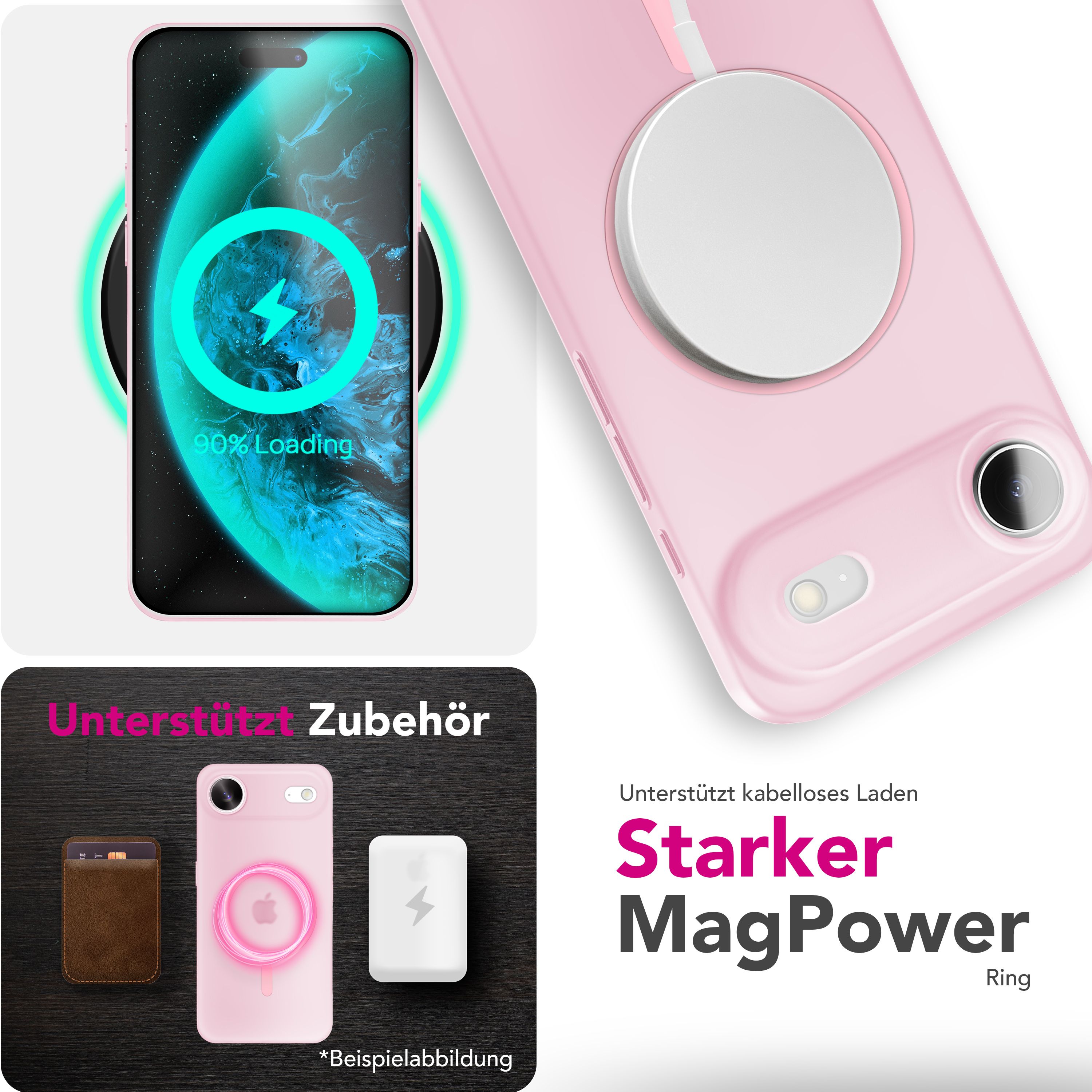 NALIA MagSafe Hülle Thinix für Apple iPhone 17 Air (Extrem Dünn mit MagPower) - 0,3mm Ultra-Schlankes Hardcase, Mattiert & Durchsichtig, Anti-Schlieren Finish