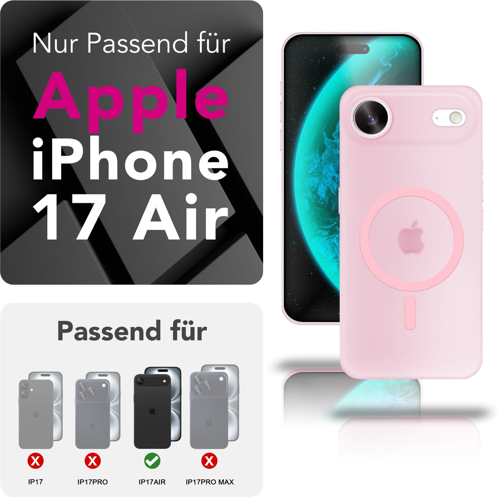 NALIA MagSafe Hülle Thinix für Apple iPhone 17 Air (Extrem Dünn mit MagPower) - 0,3mm Ultra-Schlankes Hardcase, Mattiert & Durchsichtig, Anti-Schlieren Finish