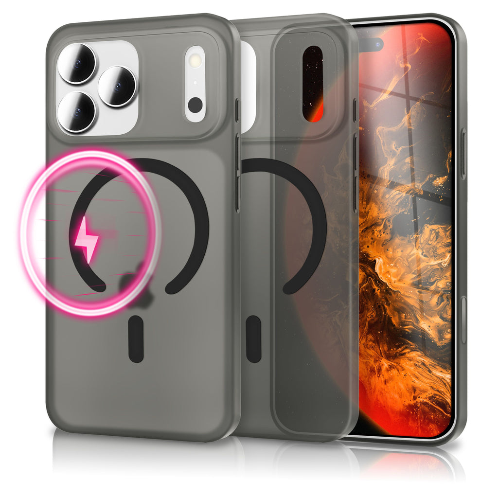 NALIA MagSafe Hülle Thinix für Apple iPhone 17 Pro (Extrem Dünn mit MagPower) - 0,3mm Super-Slim Hardcase, Matt Frosted Look, Anti-Fingerprint, Griffig & Leicht