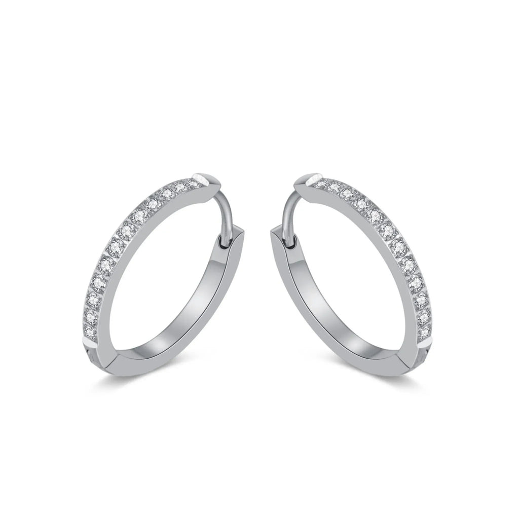 ETERNITY HOOP EARRING SILVER
