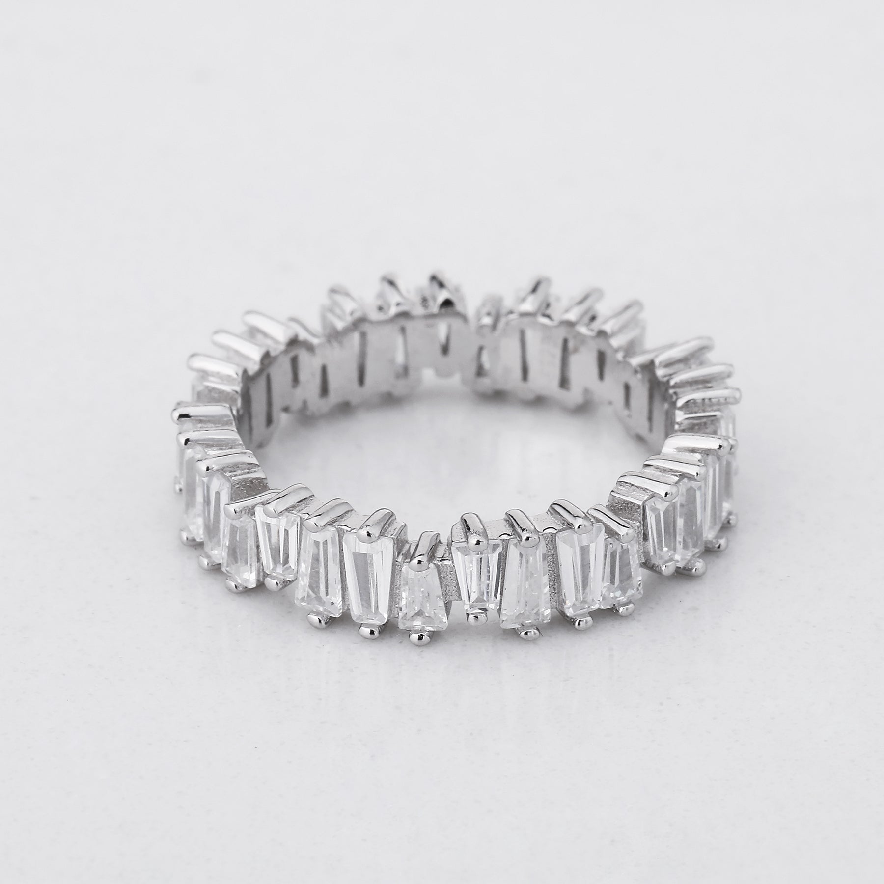 SHINY CRYSTALS RING 925 SILVER