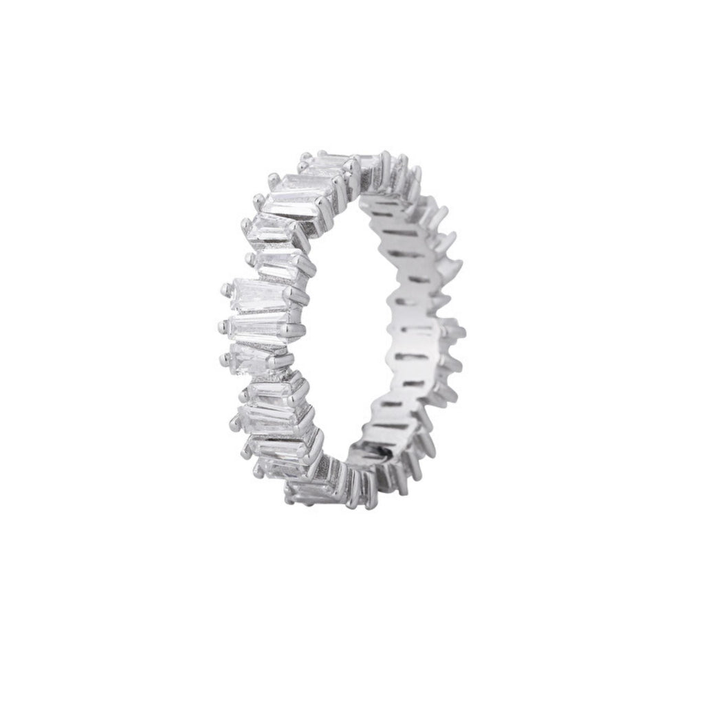 SHINY CRYSTALS RING 925 SILVER