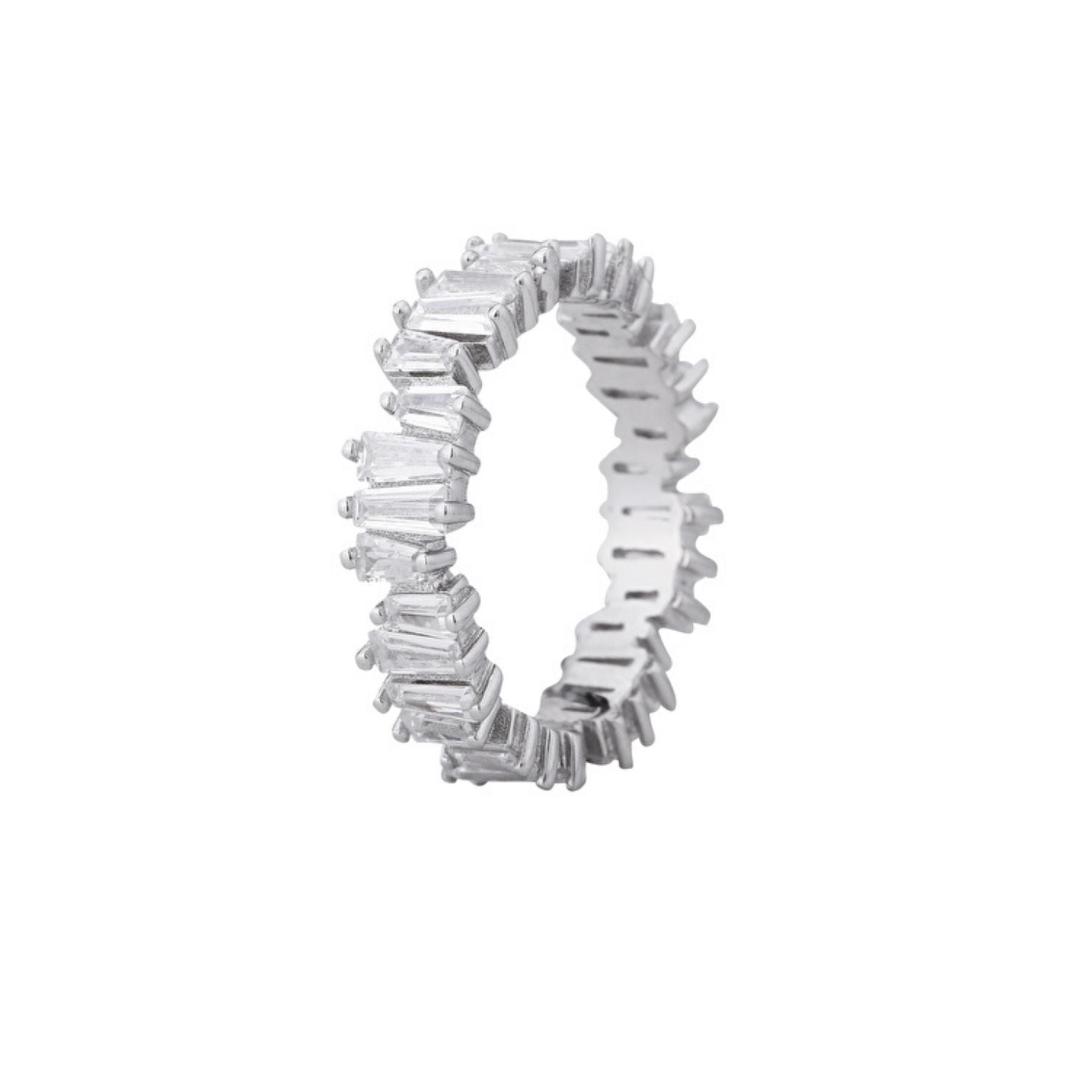 SHINY CRYSTALS RING 925 SILVER