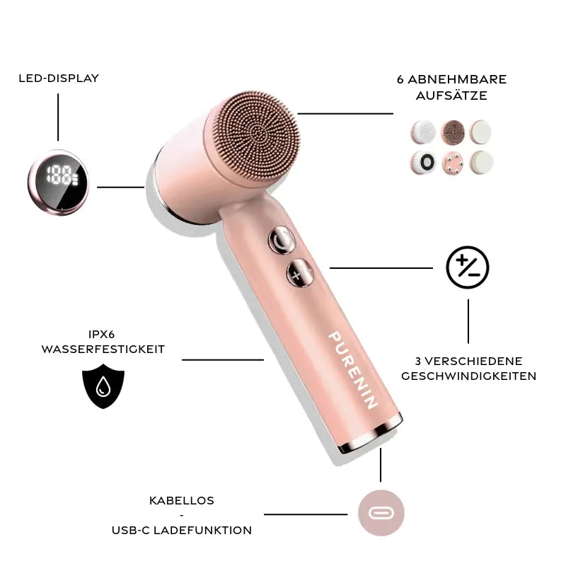 PURENIN Gesichtsbürste - 6in1 Set