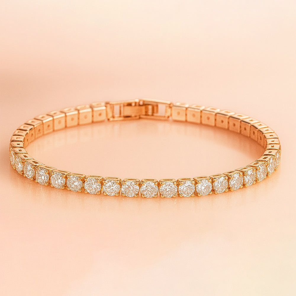 Armband aus 925er Sterling-Silber, Tennisarmband mit Zirkonia, 19cm