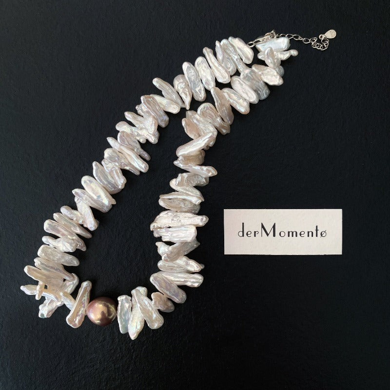 FLORA Baroque Pearl Choker Necklace