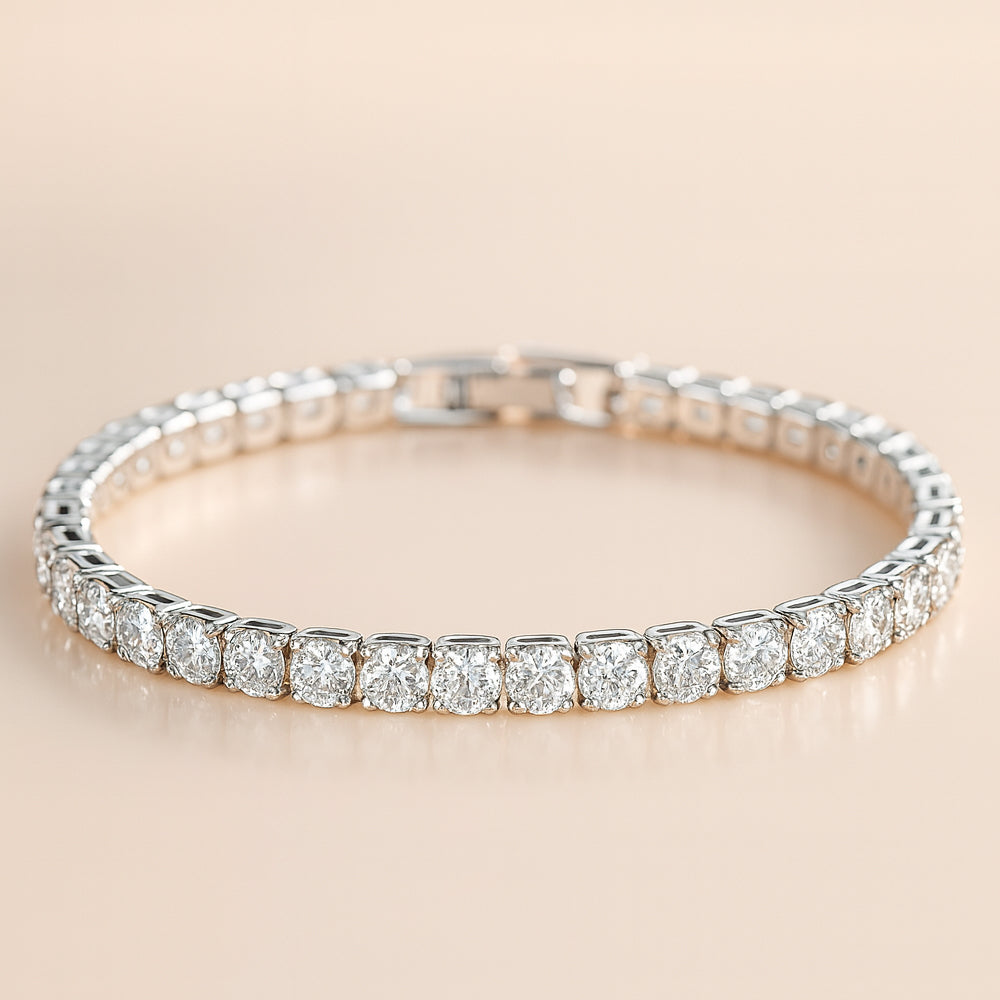 Armband aus 925er Sterling-Silber, Tennisarmband mit Zirkonia, 19cm